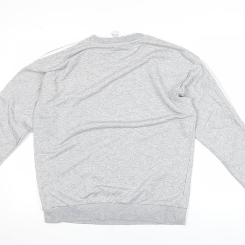 Adidas Womens Grey XS Pullover Sweatshirt Crew Neck Long Sleeve