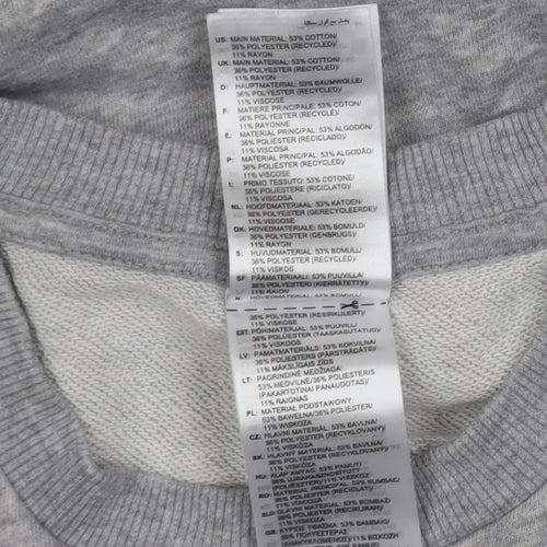 Adidas Womens Grey XS Pullover Sweatshirt Crew Neck Long Sleeve