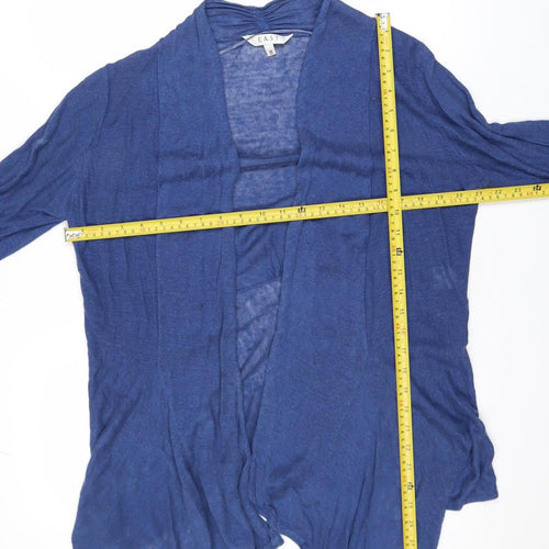 EAST Women's Blue Linen Lightweight Open Front Cardigan Size 8