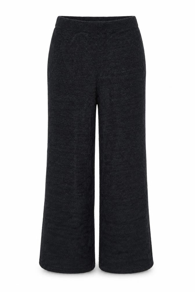 Marks and Spencer Womens Black XS Wide-Leg Knit Trousers