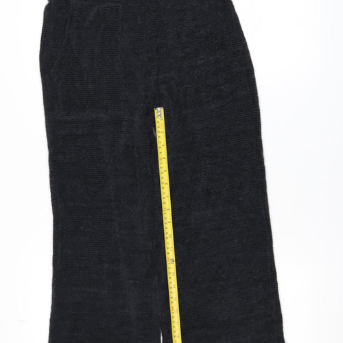 Marks and Spencer Womens Black XS Wide-Leg Knit Trousers