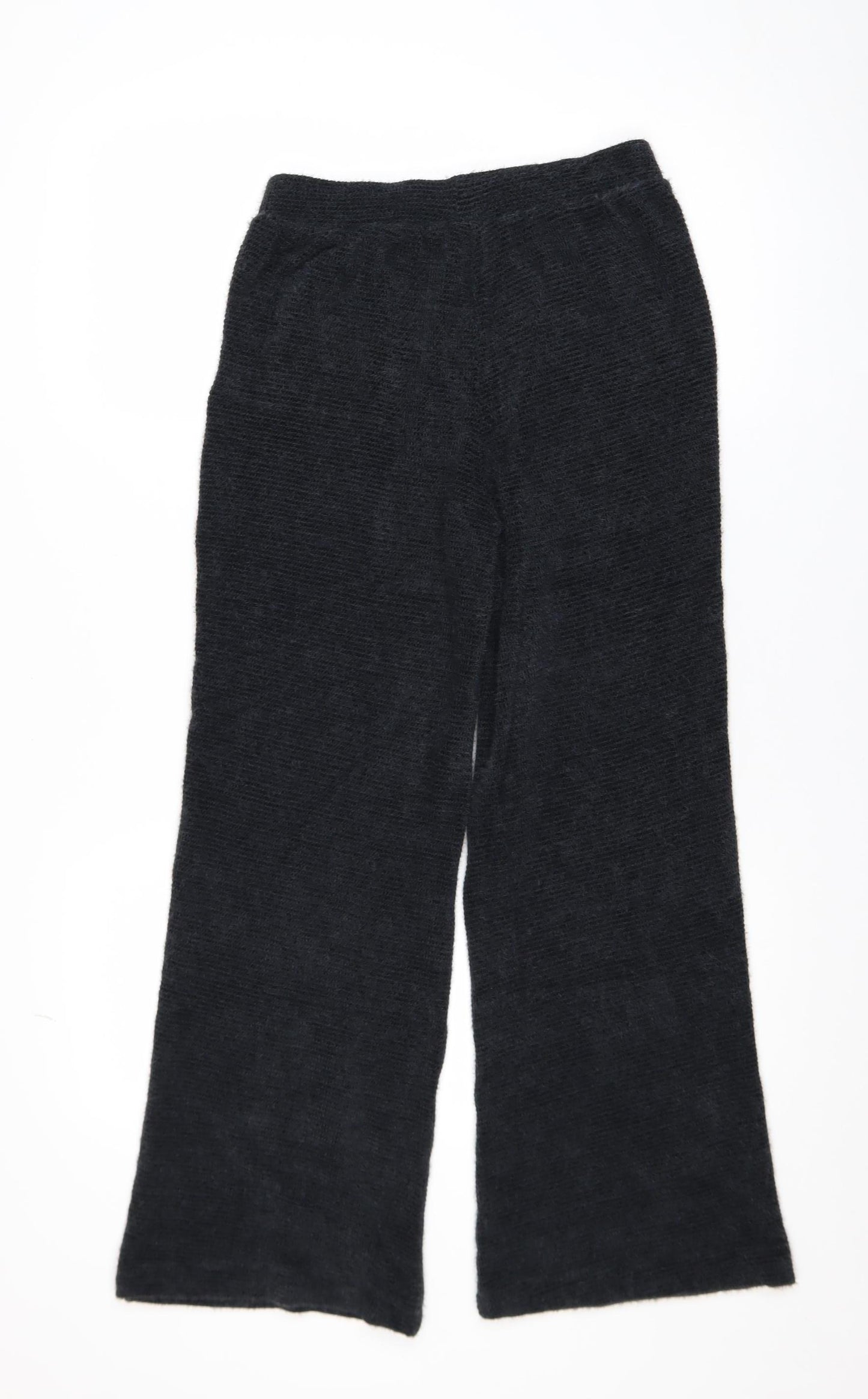 Marks and Spencer Womens Black XS Wide-Leg Knit Trousers