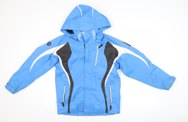 Descente Boys Blue Waterproof Hooded Ski Jacket 14-15 Years Polyester