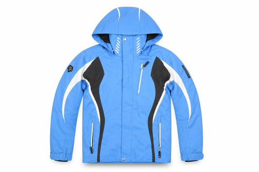 Descente Boys Blue Waterproof Hooded Ski Jacket 14-15 Years Polyester