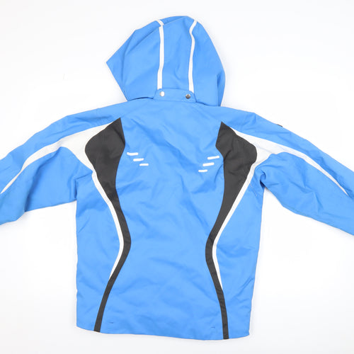 Descente Boys Blue Waterproof Hooded Ski Jacket 14-15 Years Polyester