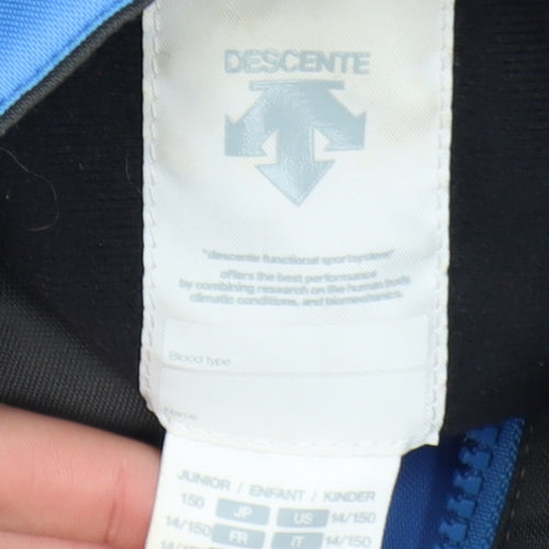 Descente Boys Blue Waterproof Hooded Ski Jacket 14-15 Years Polyester
