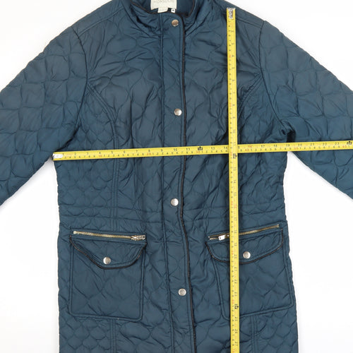 Monsoon Women’s Blue Quilted Mid-Length Jacket Size 18