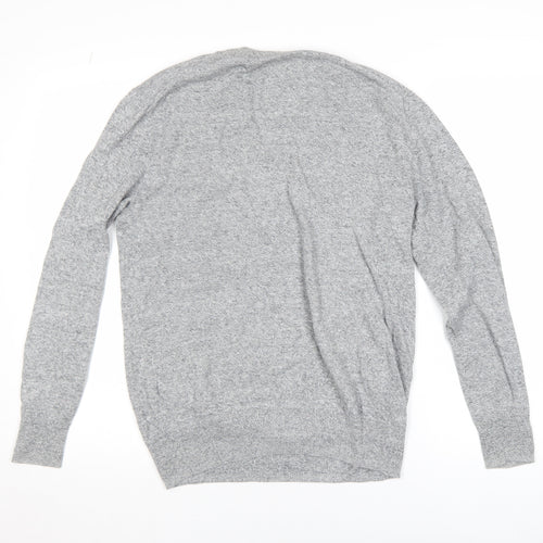 Superdry Men's Grey Cotton Cashmere Crew Neck Jumper Small