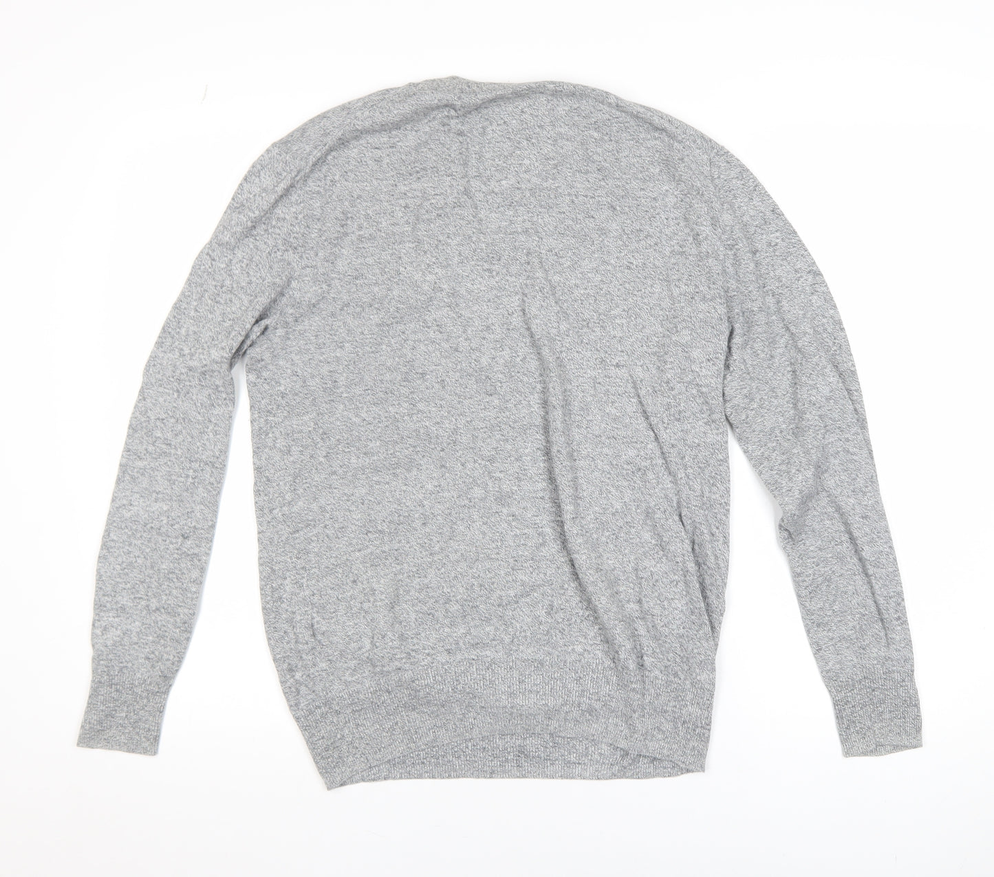 Superdry Men's Grey Cotton Cashmere Crew Neck Jumper Small