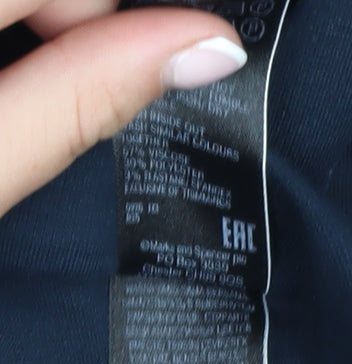 Marks and Spencer Women Black Size 10 Regular Stretch Leggings