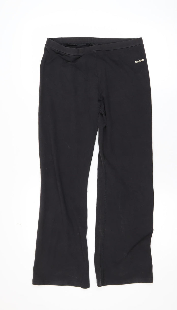 Reebok Women’s Black Stretch Cotton Leggings Size L