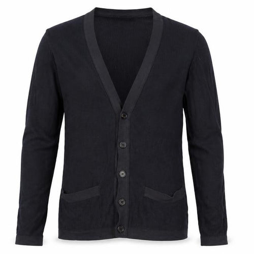 Pringle of Scotland Men’s Black Cotton Silk Cardigan S Slim Fit
