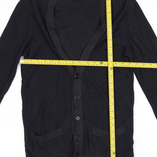 Pringle of Scotland Men’s Black Cotton Silk Cardigan S Slim Fit