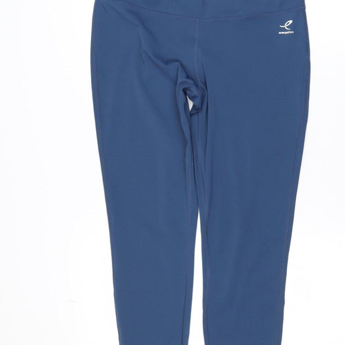 Energetics Womens Blue High Waist DryPlus Ankle Leggings Size L