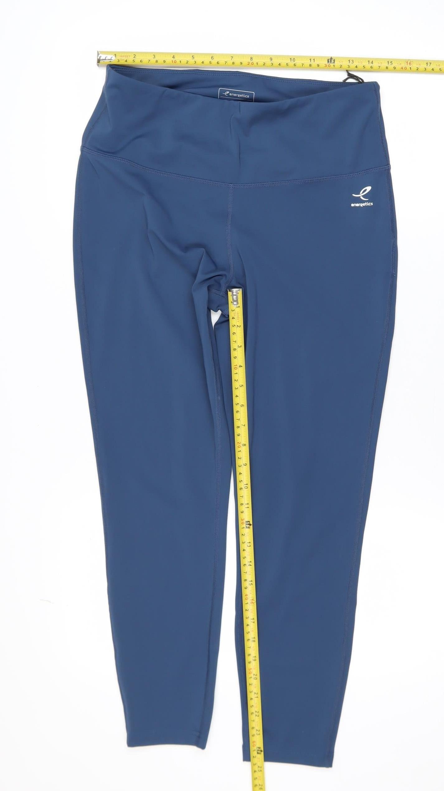 Energetics Womens Blue High Waist DryPlus Ankle Leggings Size L
