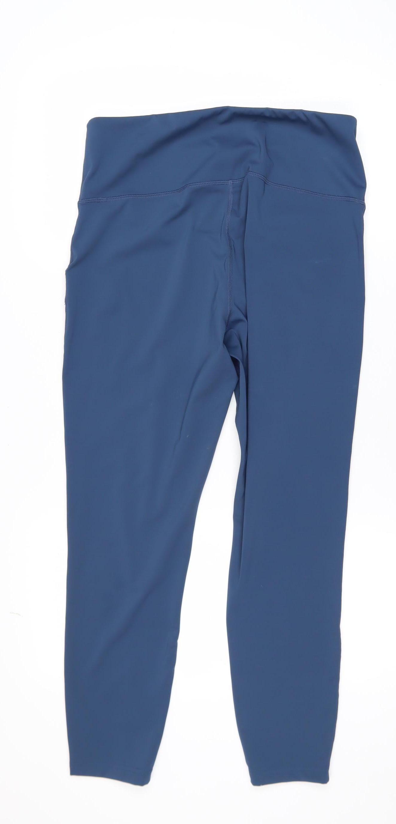 Energetics Womens Blue High Waist DryPlus Ankle Leggings Size L