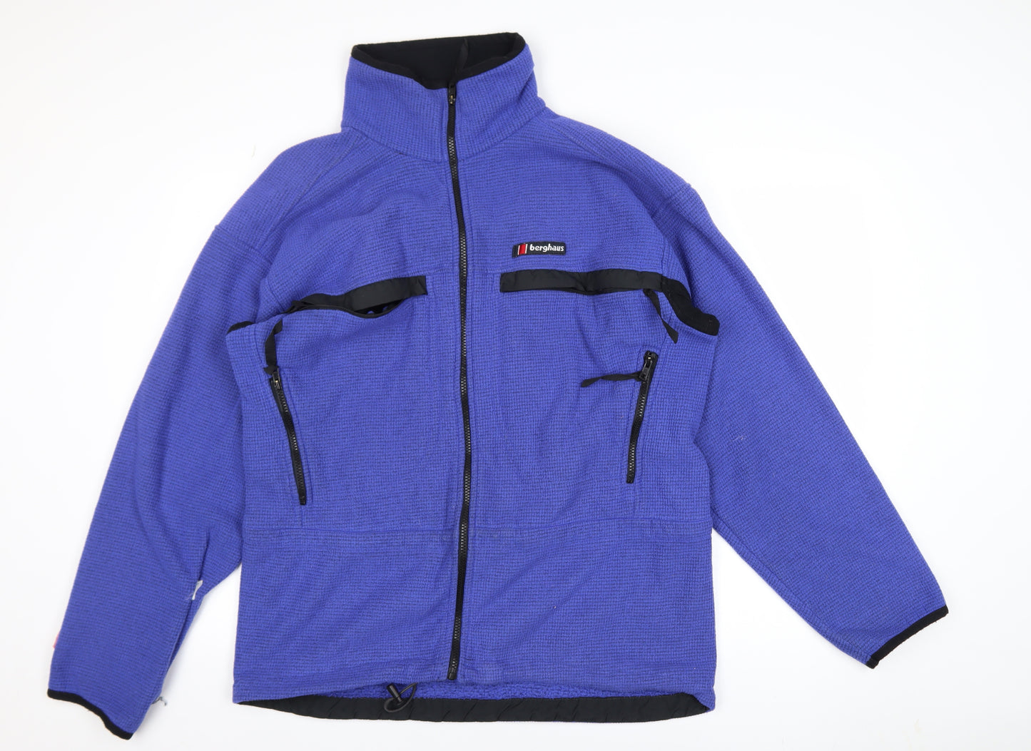 Berghaus Men Blue Full Zip Fleece Sweatshirt Size L Outdoor