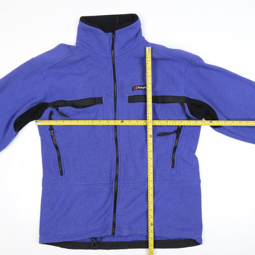 Berghaus Men Blue Full Zip Fleece Sweatshirt Size L Outdoor