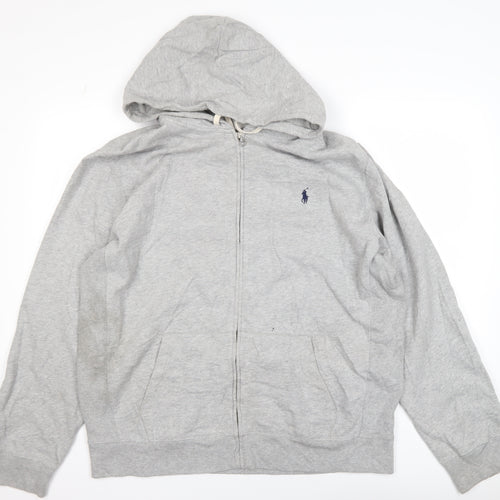 Polo Ralph Lauren Men's Grey Full Zip Hooded Track Jacket L