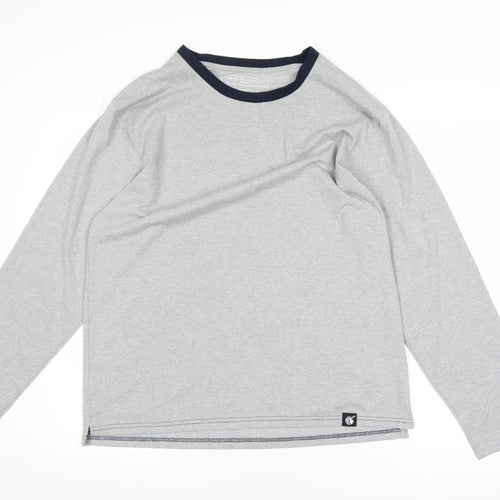 The White Company Men’s Grey Long Sleeve Crew Neck Top Size M