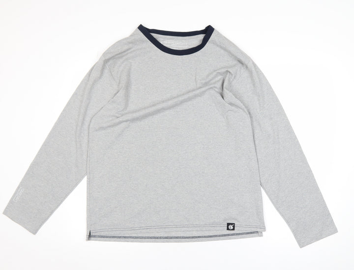 The White Company Men’s Grey Long Sleeve Crew Neck Top Size M