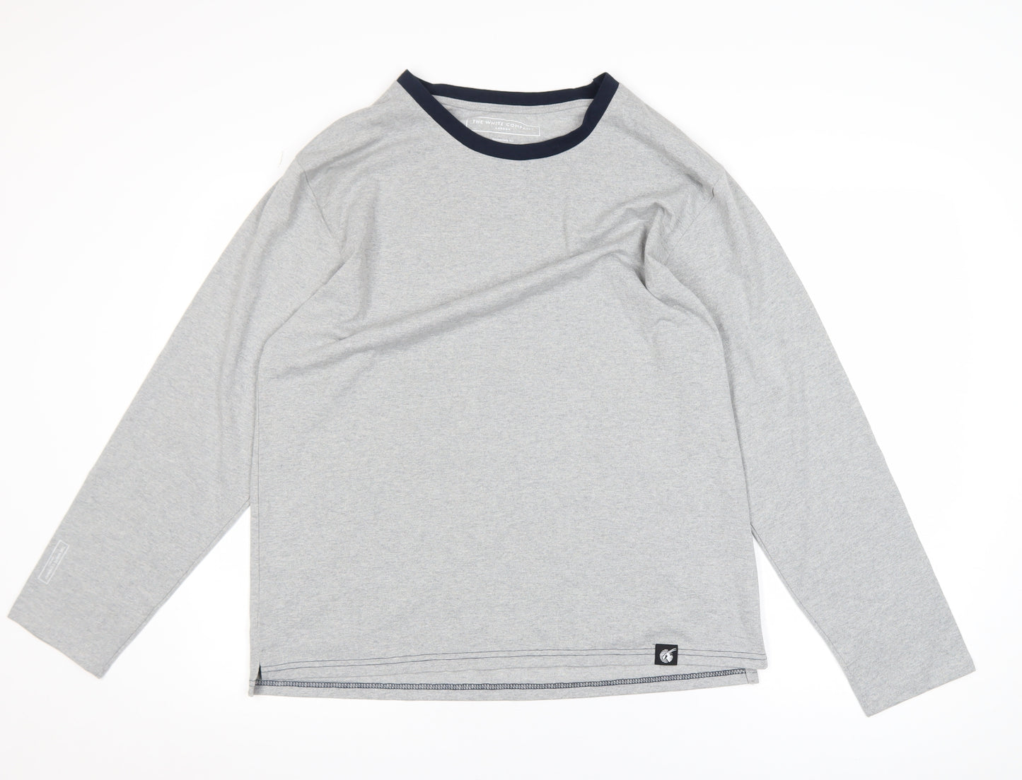 The White Company Men’s Grey Long Sleeve Crew Neck Top Size M