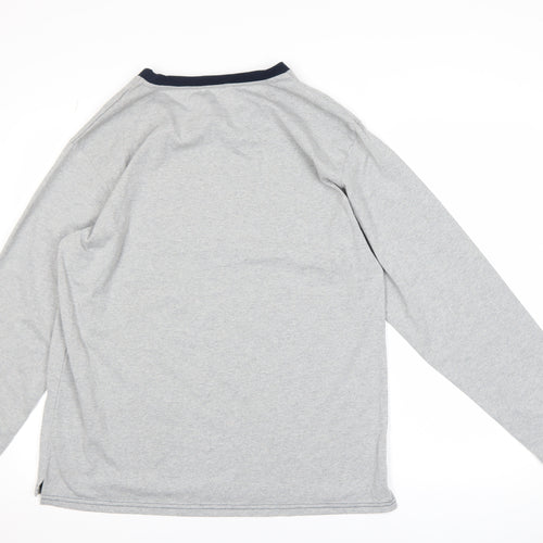 The White Company Men’s Grey Long Sleeve Crew Neck Top Size M