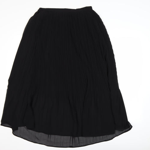 New Look Women's Black Pleated Midi Skirt Size 14