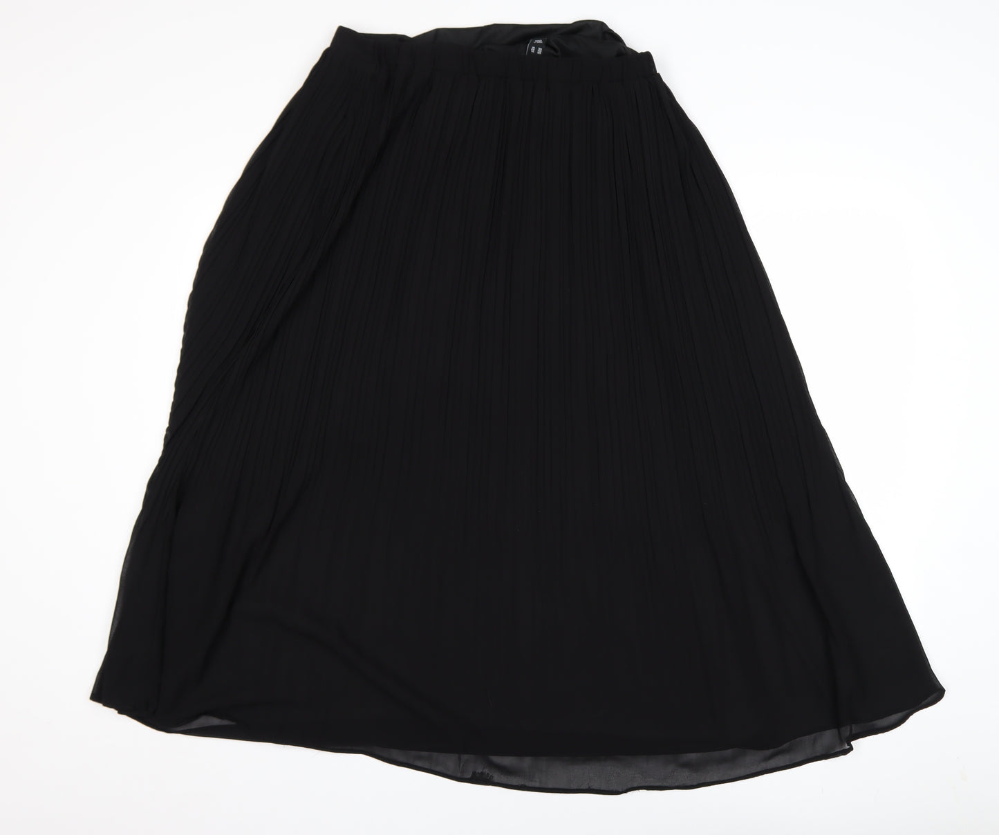 New Look Women's Black Pleated Midi Skirt Size 14