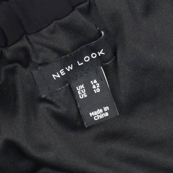 New Look Women's Black Pleated Midi Skirt Size 14