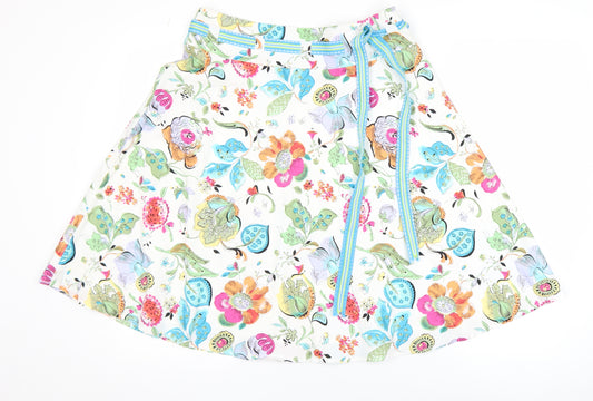Express Women's Multicoloured Floral A-Line Knee Length Skirt Size 10