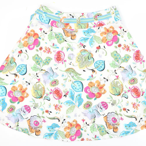 Express Women's Multicoloured Floral A-Line Knee Length Skirt Size 10