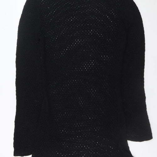 PrettyLittleThing Women’s Black Knitted Jumper Dress Size 12