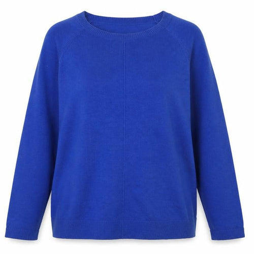 John Lewis Women Blue Size 12 Crew Neck Long Sleeve Jumper
