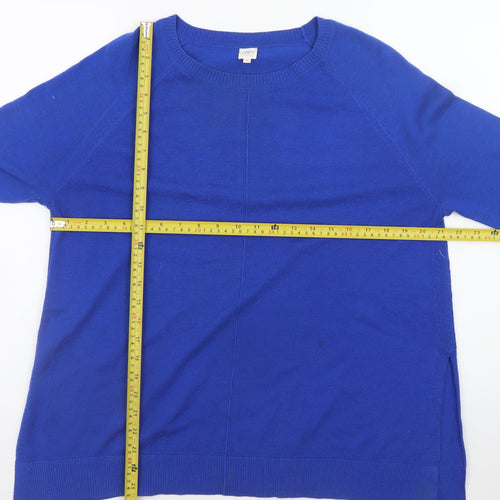 John Lewis Women Blue Size 12 Crew Neck Long Sleeve Jumper