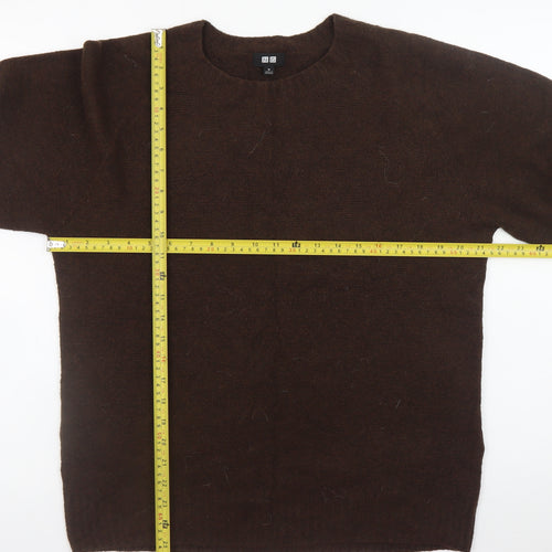 Uniqlo Women’s Brown Crew Neck Wool Blend Pullover Jumper M