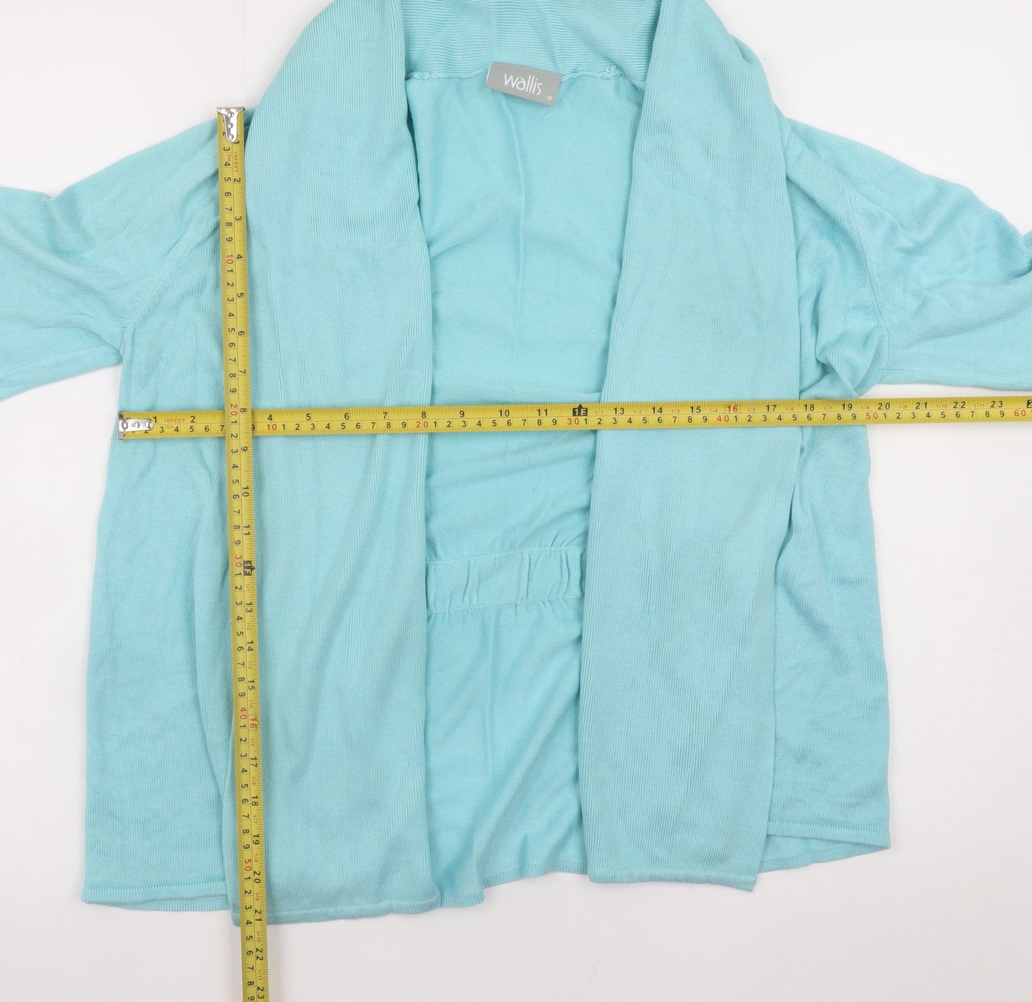 Wallis Women's Blue Size 14 Open Cardigan Knit Long Sleeve