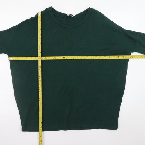 Apricot Women’s Green 3/4 Sleeve Relaxed Knit Pullover Jumper S