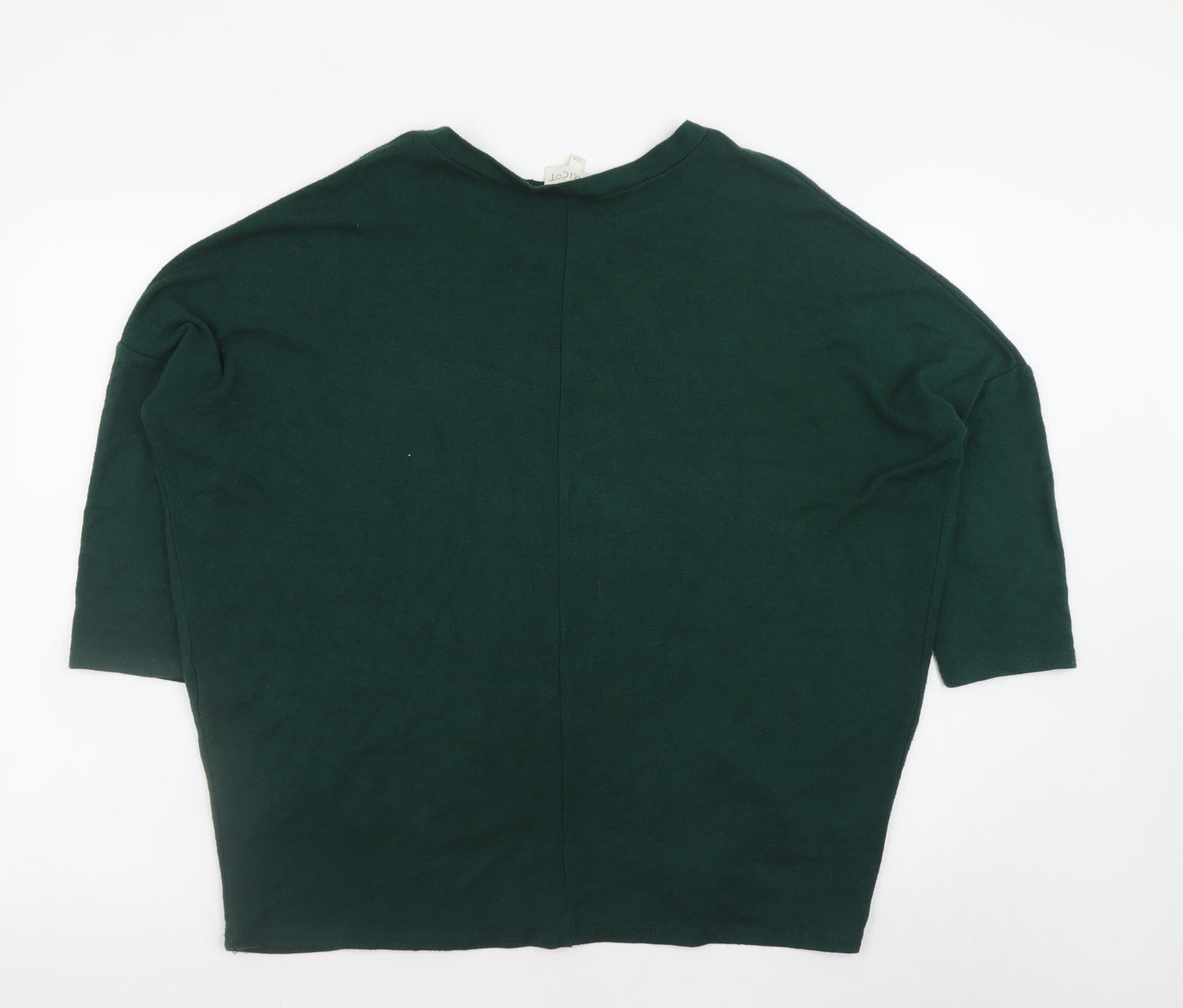 Apricot Women’s Green 3/4 Sleeve Relaxed Knit Pullover Jumper S