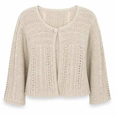Principles Women’s Beige Open Knit Long Sleeve Cardigan Size 12