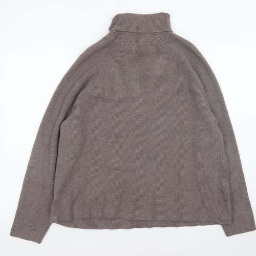Marks and Spencer Women Brown XL Roll Neck Knit Jumper