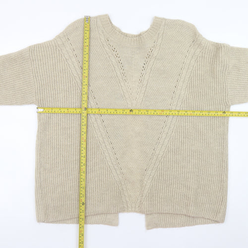 Tu Women’s Beige Cable-Knit Button Cardigan Size 20