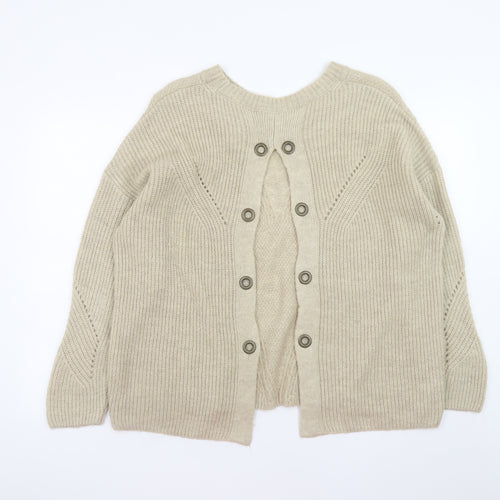 Tu Women’s Beige Cable-Knit Button Cardigan Size 20