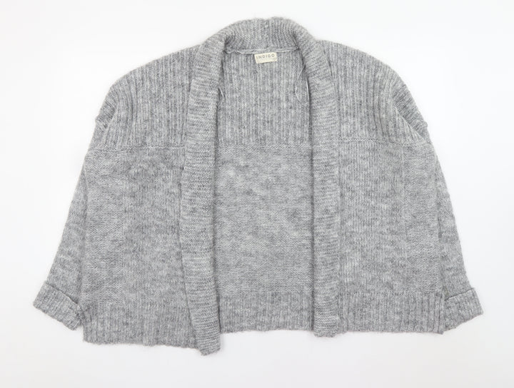 Marks and Spencer Women’s Grey Chunky Knit Open Cardigan Size 14