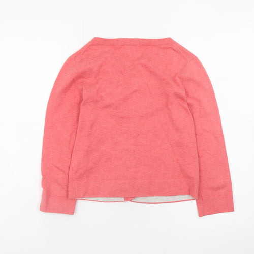 Boden Women Pink Cotton Cardigan UK 10 Long Sleeve Knit Jumper