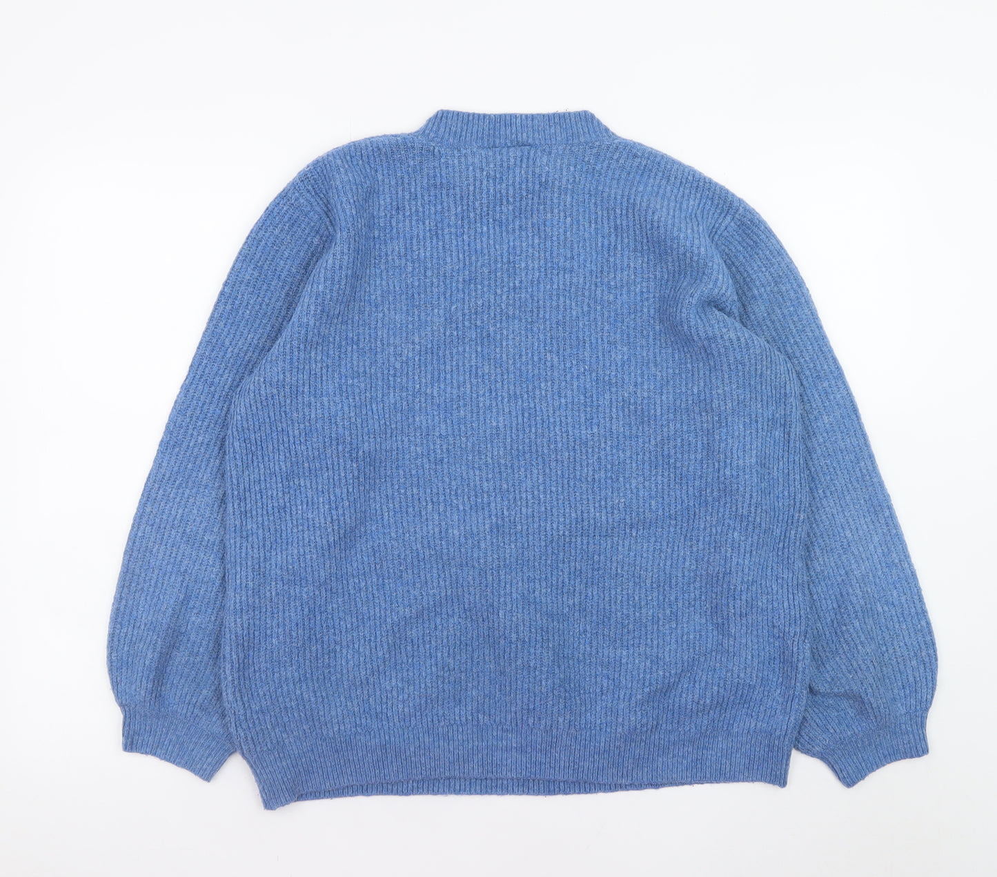 Next Women Blue Crew Neck Cable-Knit Jumper Size 16