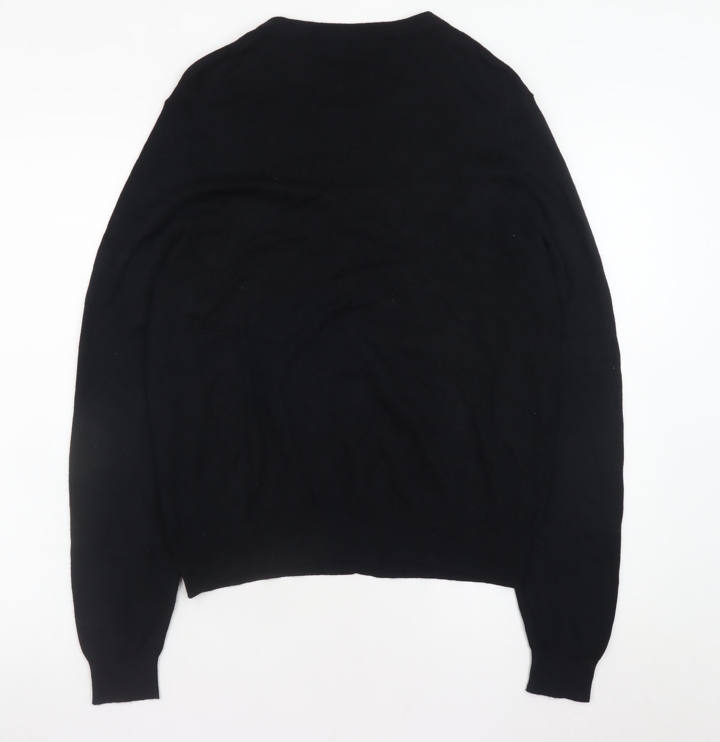 Marks and Spencer Women's Black Cardigan Size 16 Knit Crew Neck