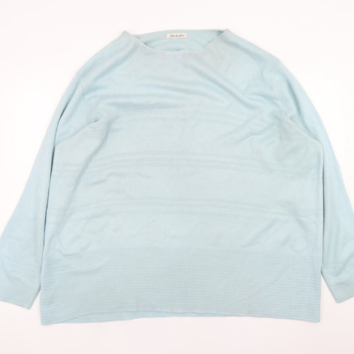 Berkertex Womens Blue Pullover Jumper Size 22 Acrylic Knit