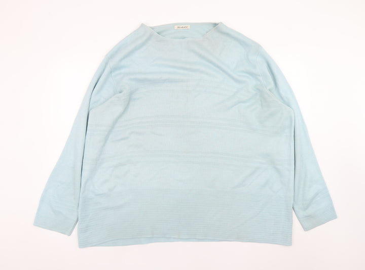 Berkertex Womens Blue Pullover Jumper Size 22 Acrylic Knit