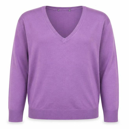 Marks and Spencer Men’s Purple V-Neck Classic Knit Jumper L